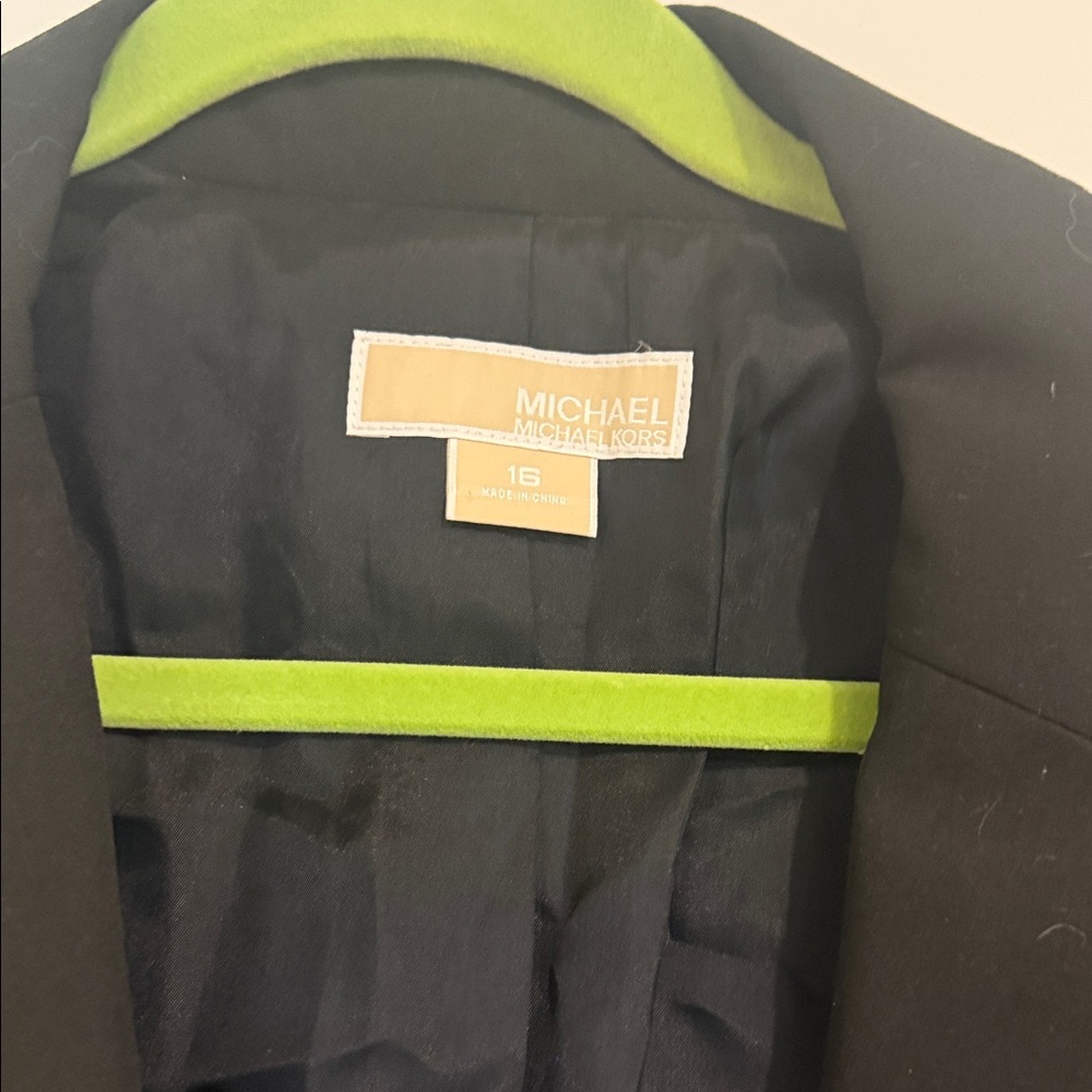 Michael Kors Black Blazer with Silver Zipper Details - Picture 2 of 3